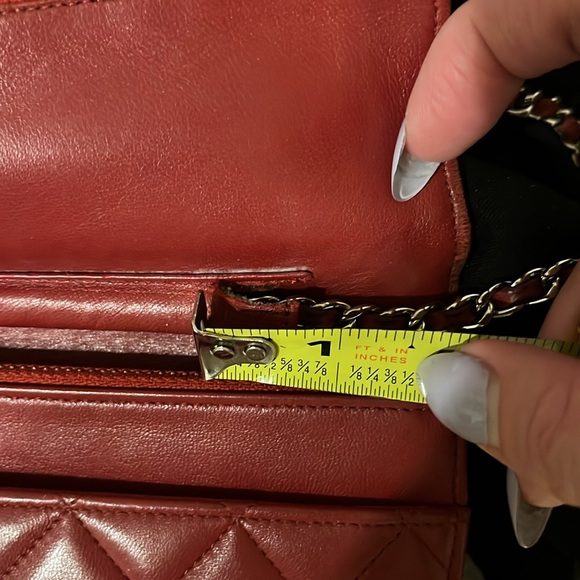 Red Chanel Quilted WOC Wallet on Chain - Picture 13 of 14